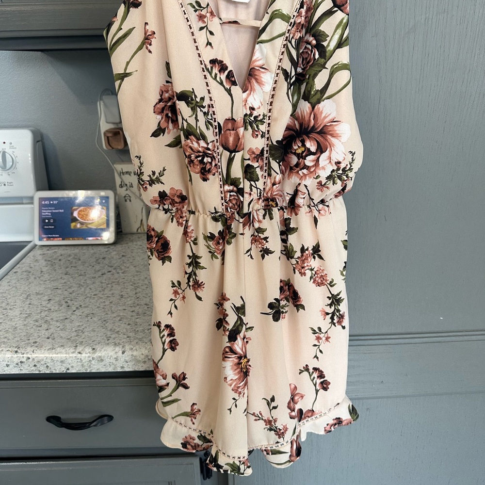 Floral Cream Romper